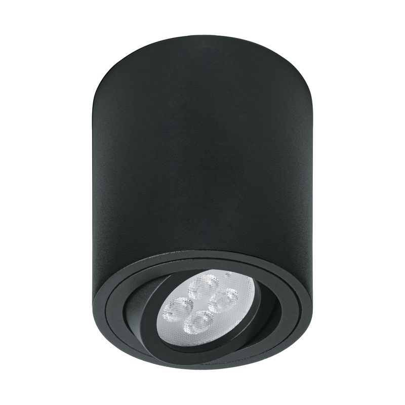 Aplique-decorativo-redondo-negro-con-spot-dirigible--base-GU10--para-lamparas-MR16.