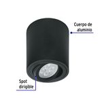 Aplique-decorativo-redondo-negro-con-spot-dirigible--base-GU10--para-lamparas-MR16.