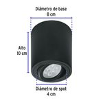 Aplique-decorativo-redondo-negro-con-spot-dirigible--base-GU10--para-lamparas-MR16.
