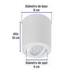 Aplique-decorativo-redondo-blanco-con-spot-dirigible--base-GU10--para-lamparas-MR16.