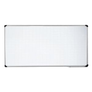 Pizarra magnética color blanco con cuadros de 240 x120 cm. - KENART