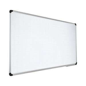 Pizarra magnética color blanco con cuadros de 240 x120 cm. - KENART