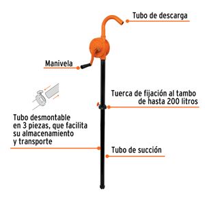 Bomba extractora de aceites con manivela - TRUPER