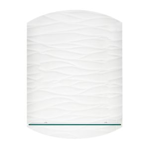 Espejo Forma ovalada con repisa de vidrio; 60 x 80 cm sin marco. - ORGILL