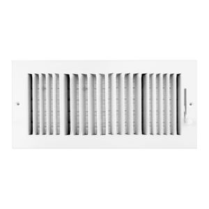 Rejilla de ventilación color blanco de 30 x 15 cm, metálica de 2 vías. - WRT