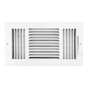 Rejilla de ventilación color blanco de 30 x 20 cm, metálica de 3 vías. - WRT