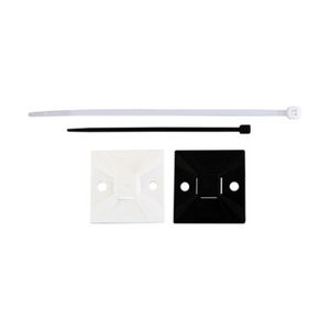 Kit para sujetar base ADH + amarres de color blancos y negros. - DEXSON