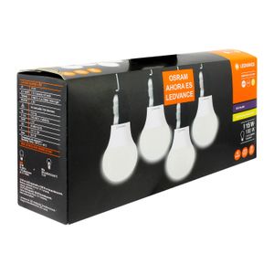 Focos LED E27, 15W, 3000 K, 1311 lm, 120-240V, vida útil 25.000 h, luz amarilla cálida. - LEDVANCE