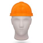 Casco-de-seguridad-industrial-naranja-TIPO-I-CLASE-E-banda-de-sudor-y-sistema-ratchet-de-ajuste-a-cabeza.