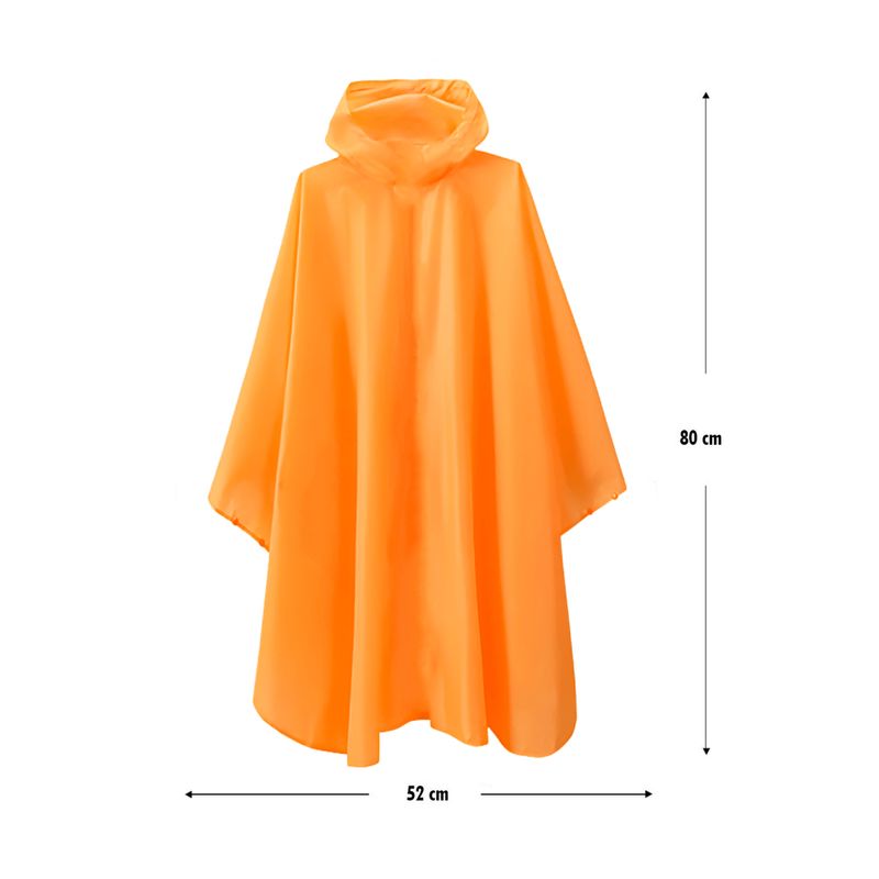 Poncho-impermeable-NARANJA-de-52-x-80-cm-de-talla-unica-con-capucha.