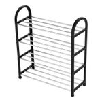 Organizador-de-zapatos-de-4-niveles-estante-de-plastico-y-base-con-tubos-de-aluminio.
