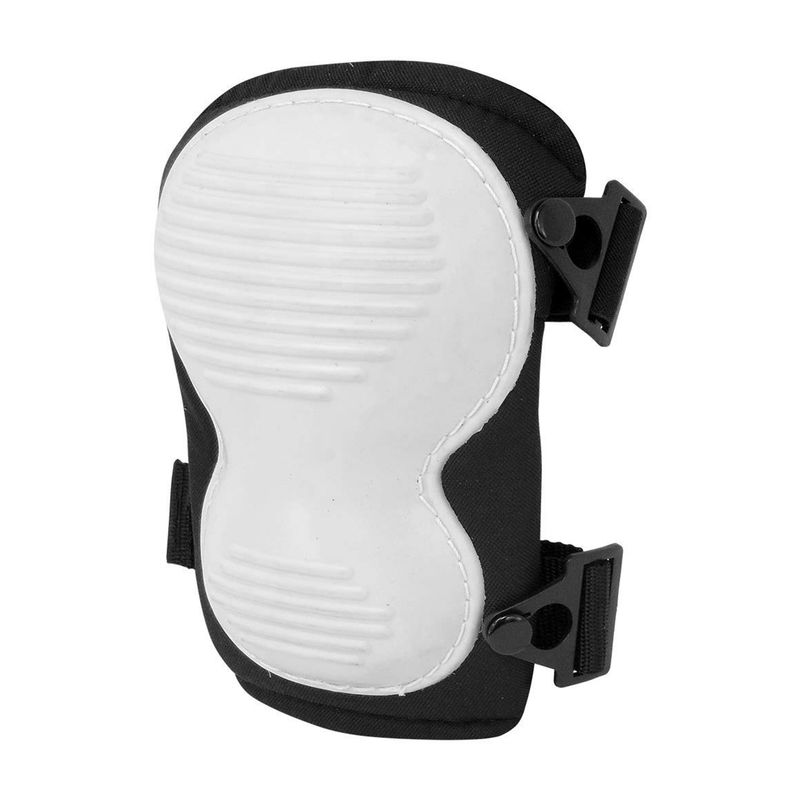 Rodilleras-negro-con-blanco-ajustable-con-cubiertas-PVC-antideslizante.