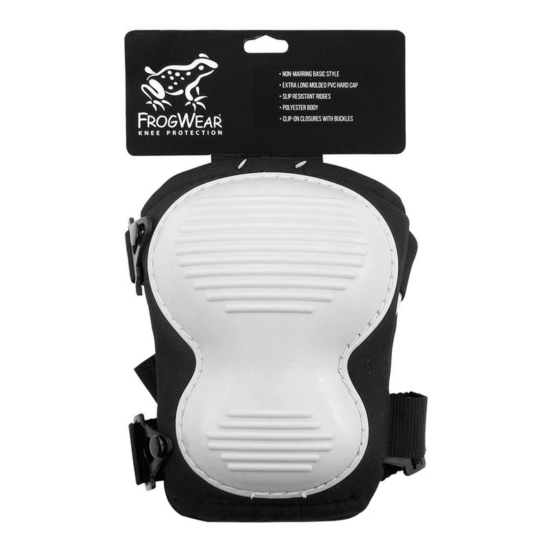 Rodilleras-negro-con-blanco-ajustable-con-cubiertas-PVC-antideslizante.