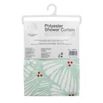 Cortina-para-baño-verde-de-180-x-180-cm-con-diseño-HOJAS.
