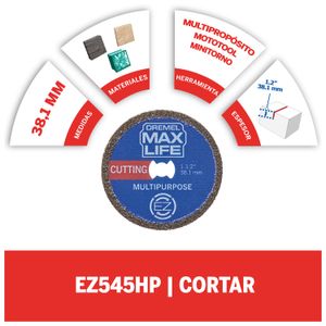 Disco de corte de diamante DREMEL® MAX EZ SPEEDCLIC (EZ545HP) - DREMEL