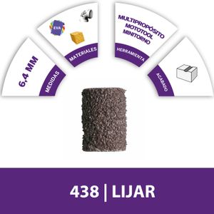 Set de Bandas De Lija N° 120 De 1/4" 6,4mm Grano Medio (Modelo 438) - DREMEL