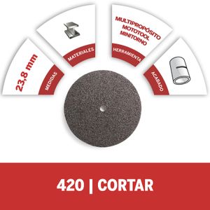 Disco De Corte para mandril de 15/16" 23,8mm (Modelo 420) - DREMEL