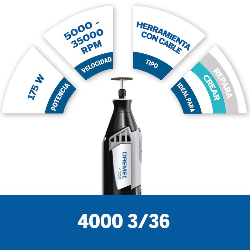Herramienta-Rotativa-Dremel-4000-Mini-torno-Con-3-Acoples-y-36-Accesorios---Maletin
