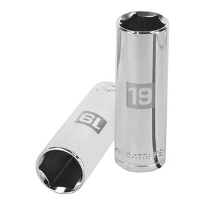Dado alargado de 19 mm de 6 puntas con cuadro de 1/2". - TRUPER