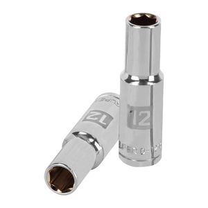 Dado alargado de 12 mm de 6 puntas convexas y cuadro de 1/2". - TRUPER