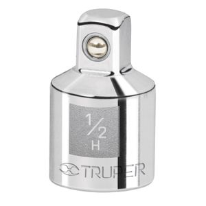 Adaptador para llave racha con cuadro de 1/2" a cuadro de 3/8". - TRUPER