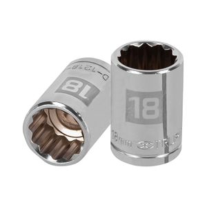 Dado de 18 mm de 12 puntas con cuadro de 1/2". - TRUPER