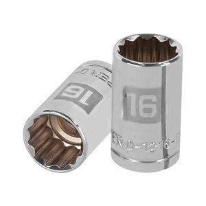 Dado de 16 mm de 12 puntas con cuadro de 1/2". - TRUPER
