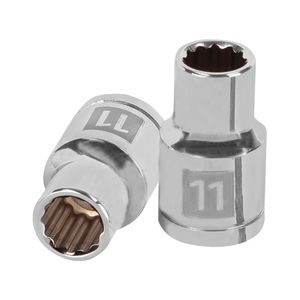 Dado de 11 mm de 12 puntas convexas y cuadro de 1/2". - TRUPER
