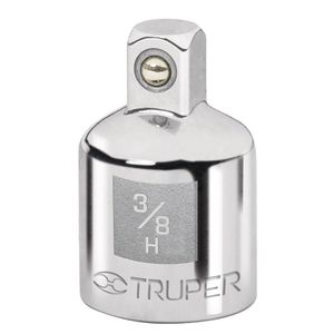 Adaptador para llave racha de 1" con cuadro de 3/8" a cuadro de 1/4". - TRUPER