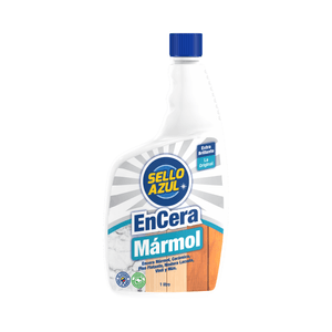 Cera brillante para pisos, mesones, mármol y granito; 1 lt. - SELLO AZUL