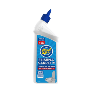 Eliminador de sarro en Gel espumante para disolver y eliminar manchas, depósitos y residuos de sarro; 750 ml. - SELLO AZUL