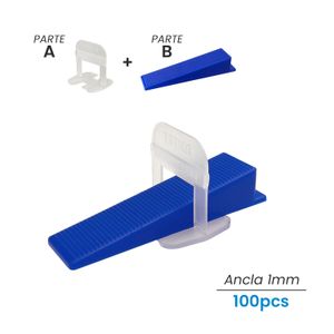 Niveladores de baldosa con base de 1,0mm y cuña para regular y corregir desniveles. - YETKA