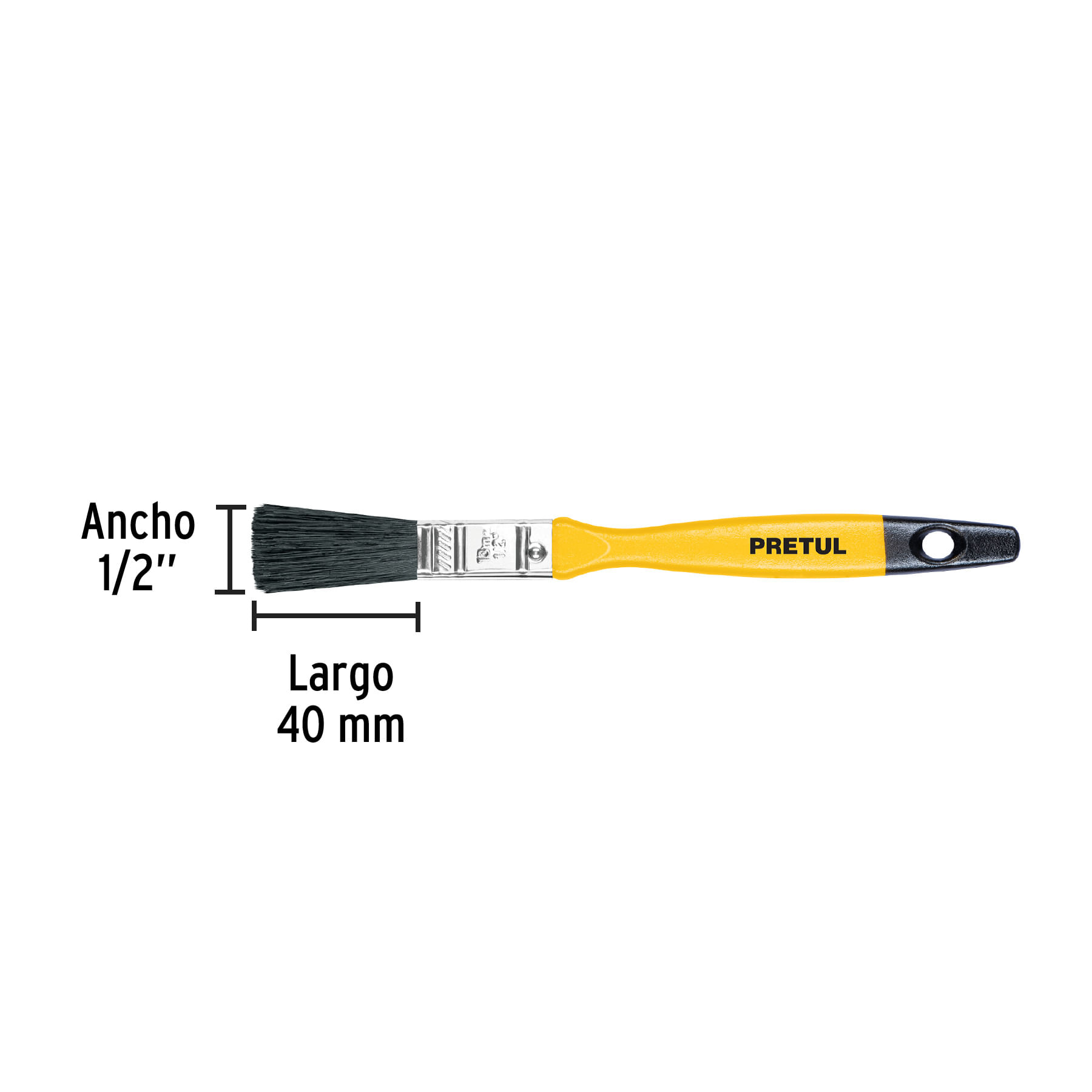 Brocha multiusos plástica de 1/2 pulgada 1U - PRETUL - Kywi