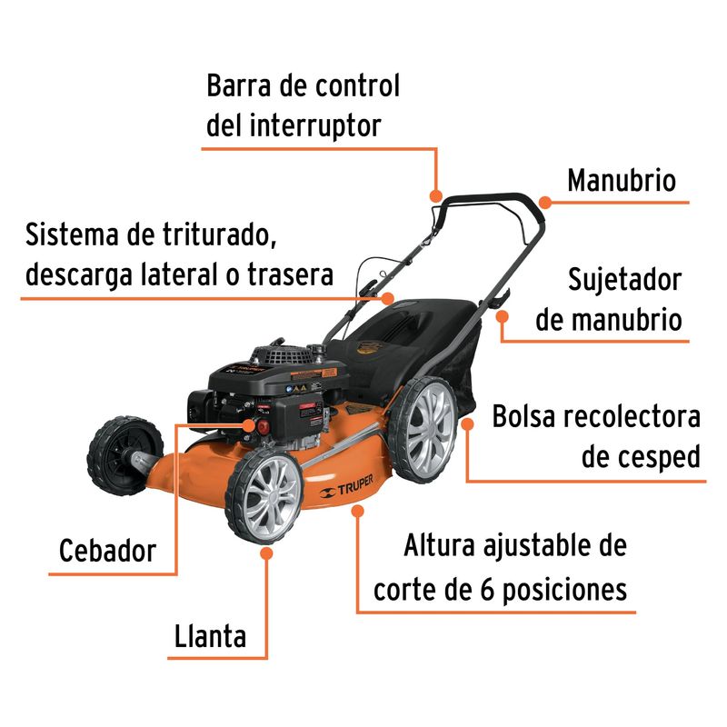 Cortacesped-20P-159Cc-Truper-P-520-5Hp-C-R