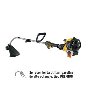 Motoguadaña a gasolina de 25cc con mango tipo "D", de 17" de corte, MANGO CURVO. - PRETUL