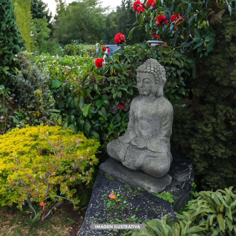 Buda-P-Jardin-Sentado-380Mm-Gris