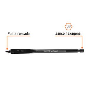 Broca plana de manita 3/8" para madera - TRUPER