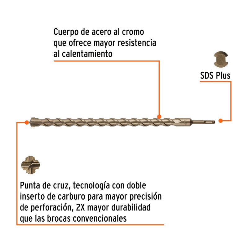 Broca-Sds-Plus-P-Concre-25Mmx460Mmx380Mmtruper