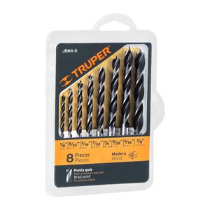 Juego de 8 brocas con punta centradora para madera - TRUPER
