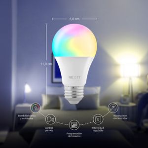 2 pack de focos RGB smart WiFi, E27; 9W; 800 lm; 110 V. - NEXXT