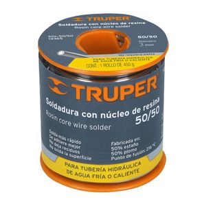 Soldadura con núcleo resina 50/50, tubería hidráulica, 450 g - TRUPER