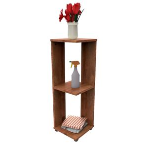 Toallero esquinero Arupo, color nuez - MUEBLE FACIL
