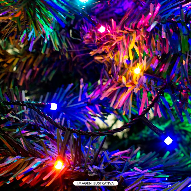 Juego-de-200-luces-navideñas-LED-de-luz-multicolor-con-cable-verde.