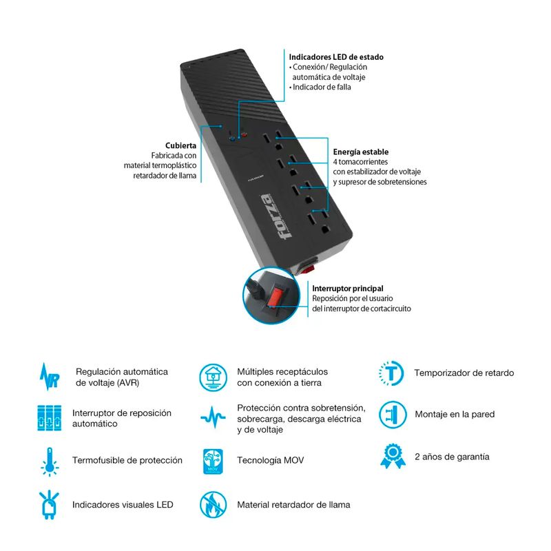 Regulador-de-voltaje-1000VA---500W-de-4-tomas-AC-115V.