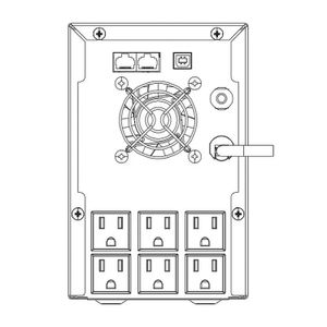UPS SMART de 2000VA / 1200W de 6 tomas + USB + RJ45 y pantalla LCD. - HIK VISION