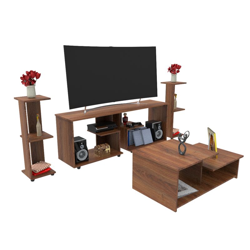 Combo-mesa-de-TV---Mesa-de-centro---2-esquineros-complementarios