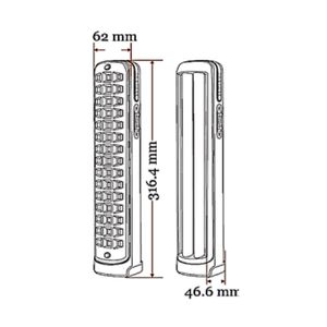Lámpara de emergencia portátil de 5W y 45 LEDs con 120 min +/- de autonomía. - SYLVANIA
