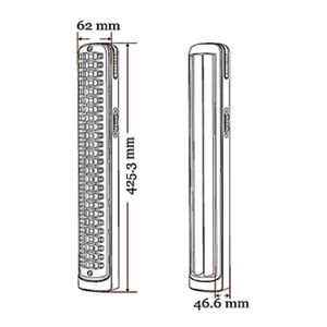 Lámpara de emergencia portátil de 10W y 75 LEDs con 90 min +/- de autonomía. - SYLVANIA