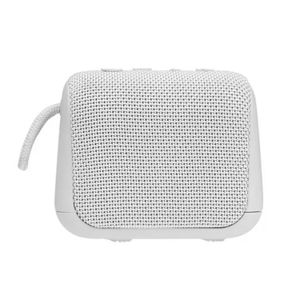 Parlante inalámbrico compacto gris con radio FM y Bluetooth. - AIWA
