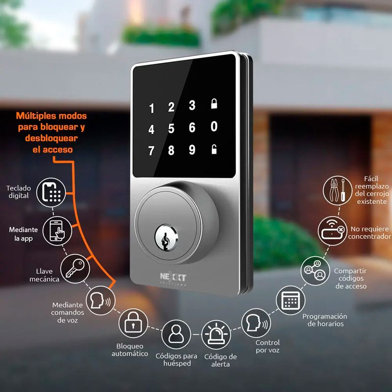 Cerrojo-electronico-Smart-touch-Silver-con-apertura-mediante-app.